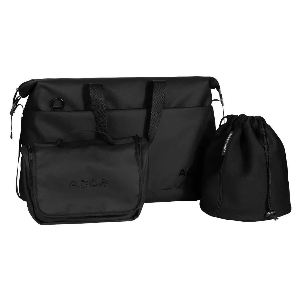 Accs Bag kit with the main bag, Accs Organizer and neoprene water base pouch