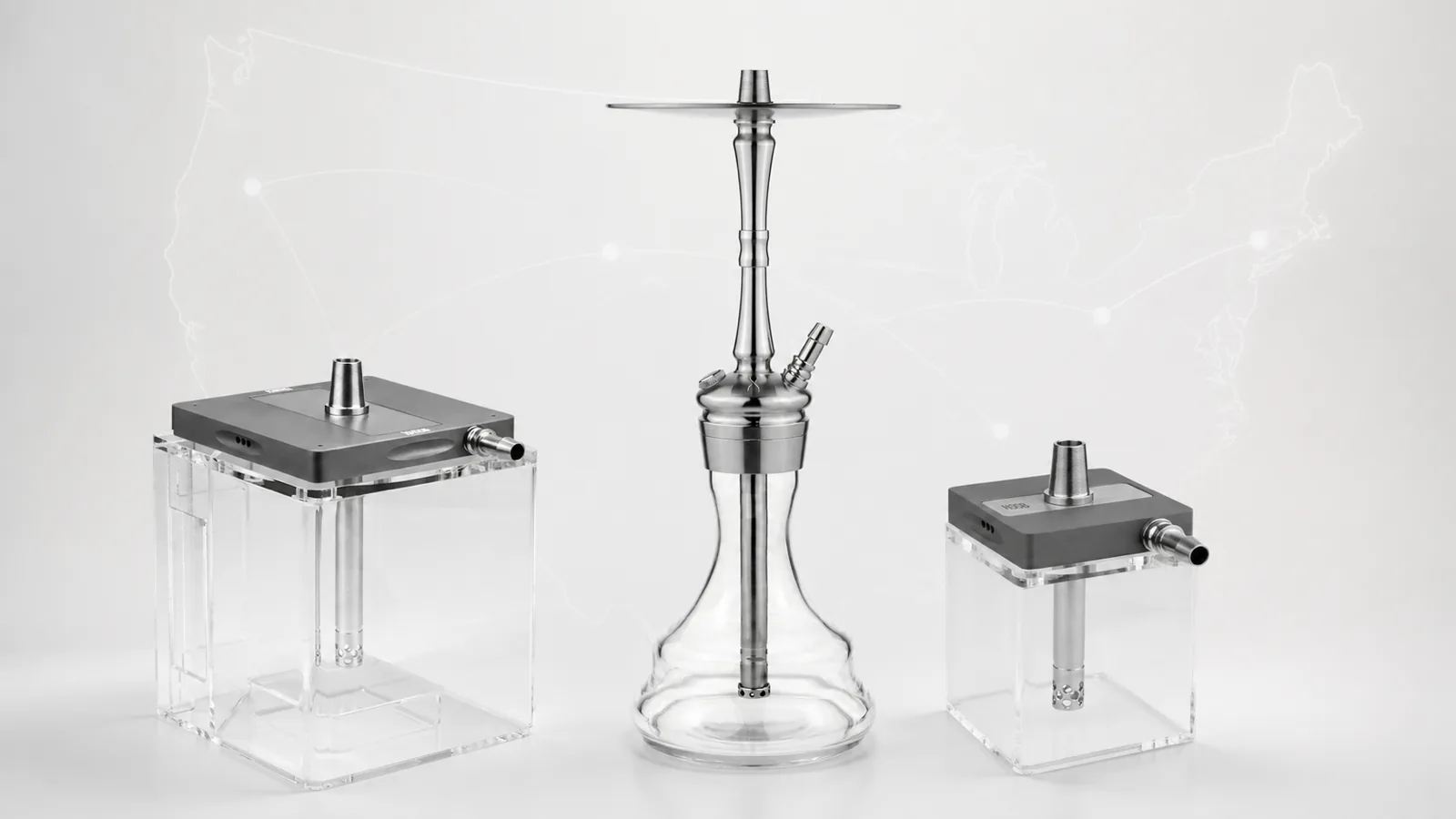 HOOB hookahs from compact, full-size, and professional product lines