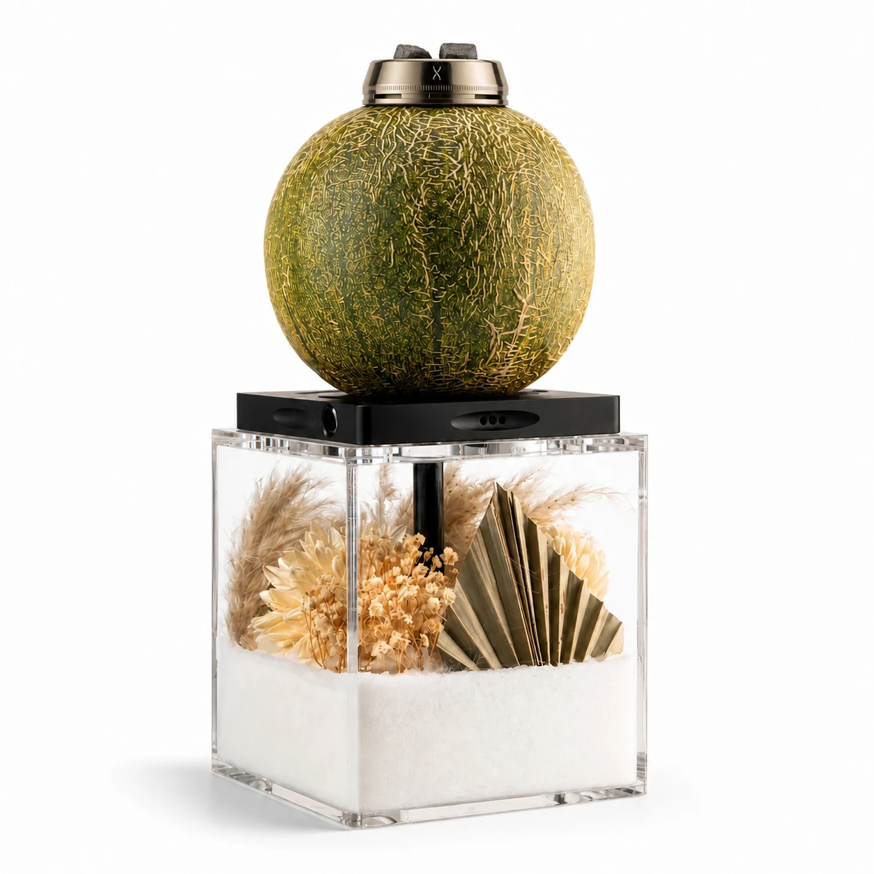 Hoob Atom with a botanical composition and a melon fruit bowl